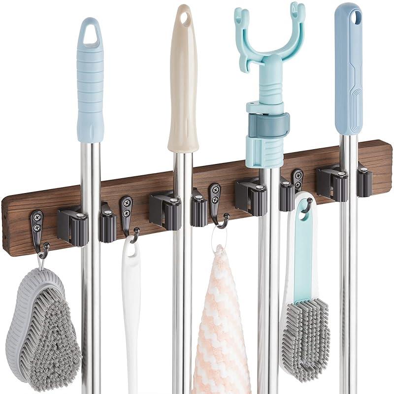 Rustic Wood Mop and Broom Holder Review: My Thoughts on Its Usefulness