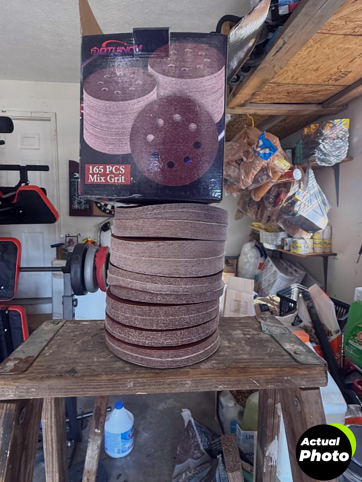 165-pcs-sanding-discs-hook-loop-5-inch-foto-1