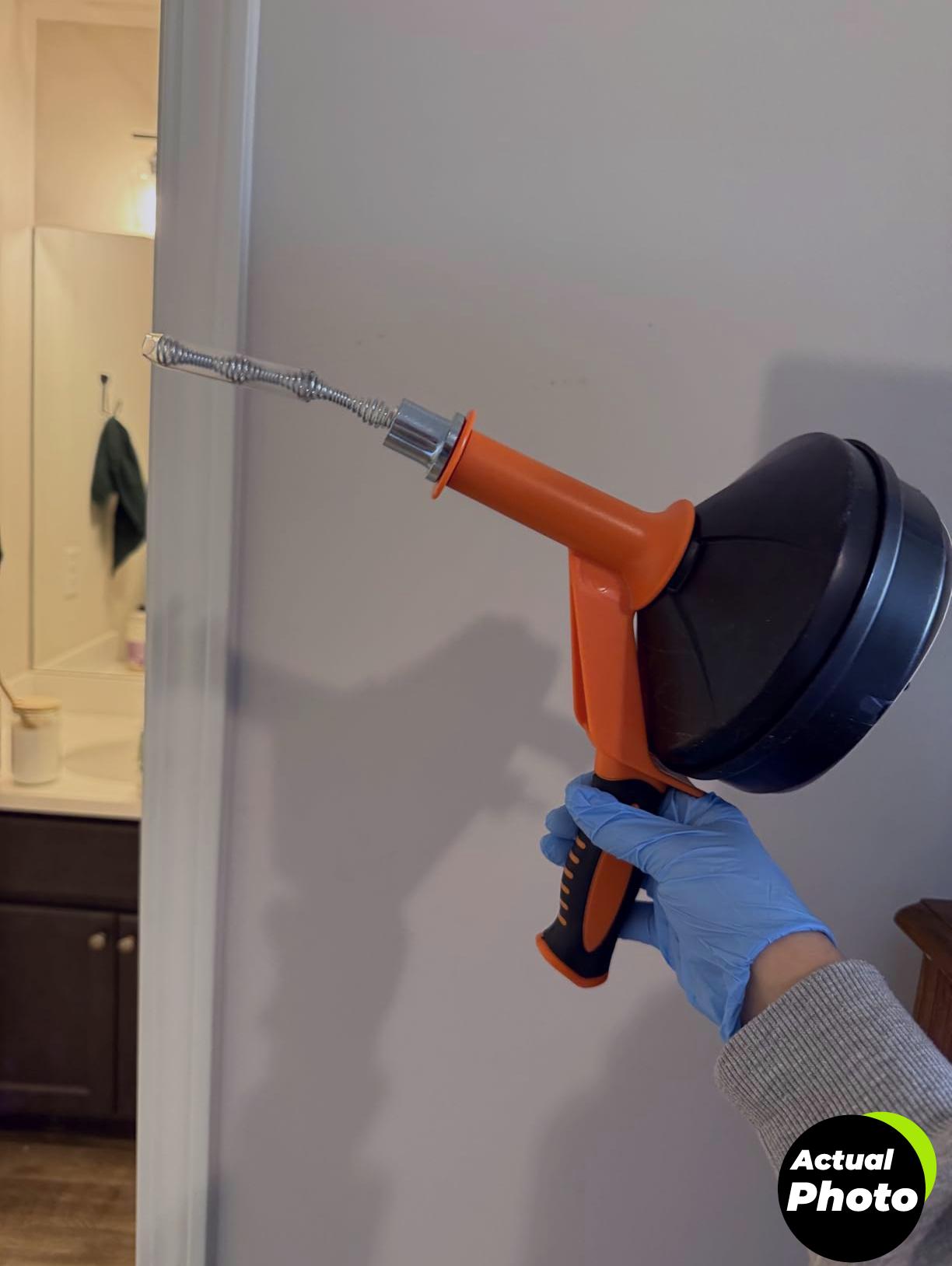 drain-auger-25ft-flexible-tool-orange-foto-1